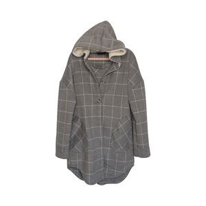 2/$10-Femme by Design (Rickis) Cozy Chore Coat With Sherpa Lined Hood Size Small